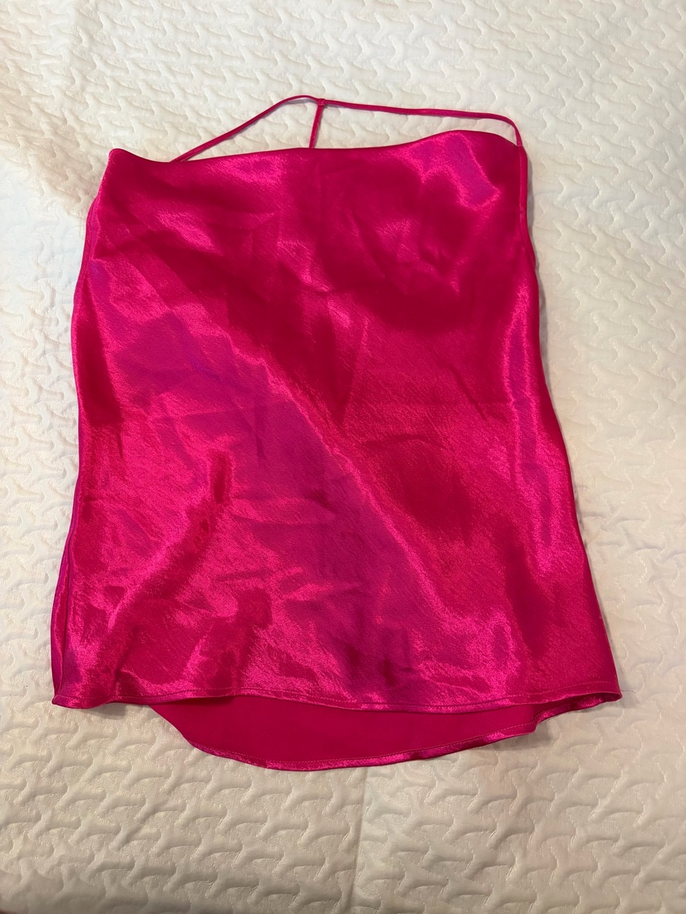 Express Hot Pink Satin Cami Top